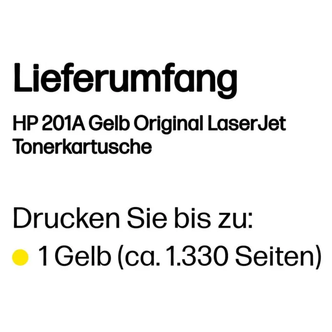 HP Toner 201A CF402A Gelb bis zu 1.330 Seiten ISO IEC 19798 — image 3