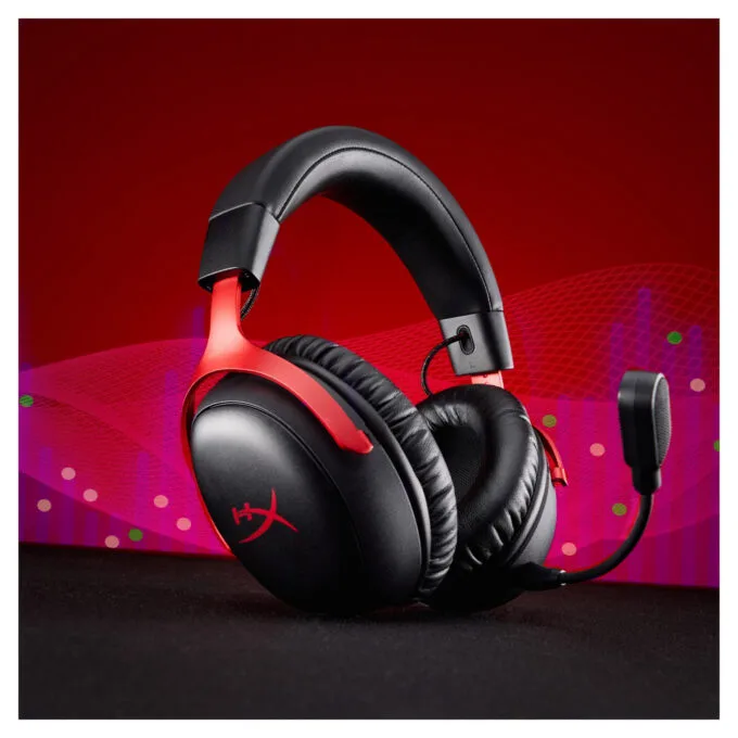 HyperX Cloud III S Wireless Gaming Headset Black/Red — image 2