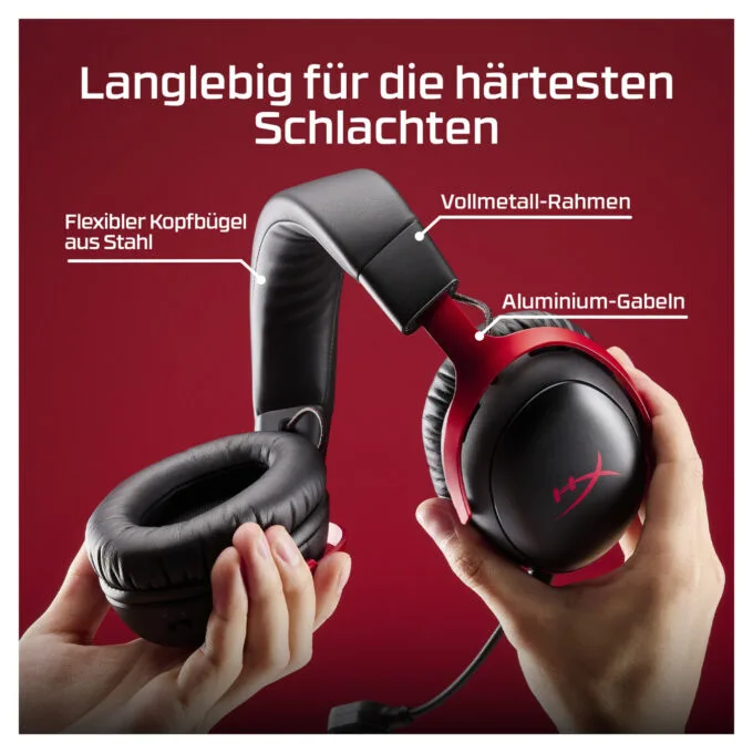 HyperX Cloud III S Wireless Gaming Headset Black/Red — image 11