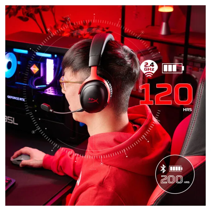 HyperX Cloud III S Wireless Gaming Headset Black/Red — image 5