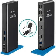 I-Tec USB 3.0/USB-C Dual HDMI Docking Station - Black