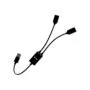i-tec USB-A Cable Hub 2-Port - 2x USB-A 3.2 Gen 1 (5 Gbit/s), 10 cm Cable, Black