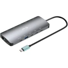 I-TEC USB-C Metal Nano Dock - Nano - 3x Display, 2x HDMI, USB-C video, LAN, Audio