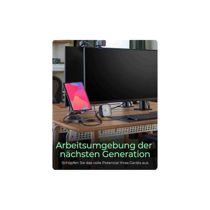IB-TH100-DK SWIVEL STAND FOR TABLET AND SMARTPHONE WITH DOCKINGSTATION ICYBOX — image 4