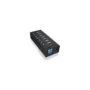 ICY BOX HUB 7Port - IB-AC618 - Black Aluminium, 7x USB 3.2 Gen 1 (3.1 Gen 1) Type-A & Type-B, 0.8 m