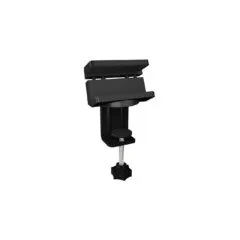 ICY BOX HUB & Power Strip Desk Mount - Black - Desk-mount hub and power strip for tidy workstation