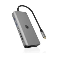 ICY BOX IB-DK4061-CPD USB-C 12-in-1 PD 100W Docking Station - Grey