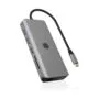 ICY BOX IB-DK4061-CPD USB-C 12-in-1 PD 100W Docking Station - Grey