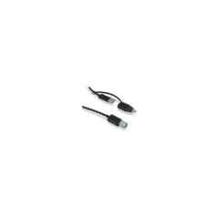 ICY BOX USB-A to USB-B (ST-ST) 1m + USB-A to USB-C (BU-ST) Adapter - Black