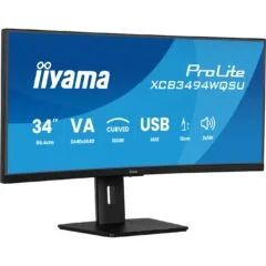 IIYAMA 86.7cm (34') XCB3494WQSU-B1 - 34'' Curved 21:9 IPS Monitor with 2x HDMI, DP, USB