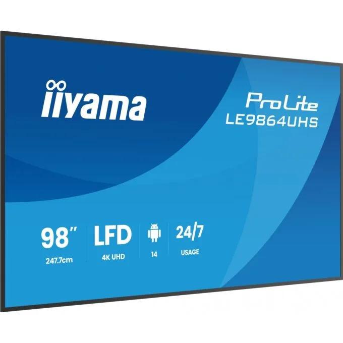IIYAMA 97.5-inch Monitor - LE9864UHS-B1AG - 16:9, 2x HDMI, USB-C — image 1