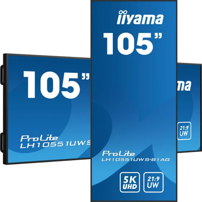 iiyama LH10551UWS-B1AG - 105" 21:9 5K2K IPS LED Digital Signage Display, Black — image 1