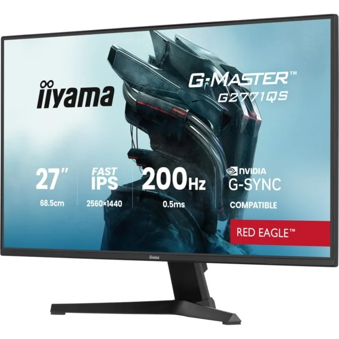 IIYAMA Monitor - G2771QS-B1 - 68.6cm (27') 16:9 2xHDMI+DP IPS Black — image 2