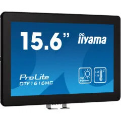 IIYAMA OTF1616MC-B1 - 15.6in PCAP 10-touch Touchscreen, Full HD, 1100 cd/m2, IP65, HDMI/DP/USB, Black