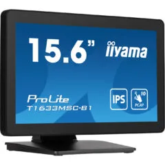 iiyama ProLite T1633MSC-B1 - 15.6" Touch IPS Full HD Monitor, HDMI + DP + USB, Black
