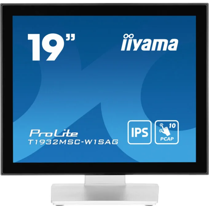 IIYAMA ProLite T1932MSC-W1SAG - 19in (48.3 cm) 5:4 10pt Multi-Touch IPS Monitor, Anti-Glare, HDMI+DP+USB, White — image 2