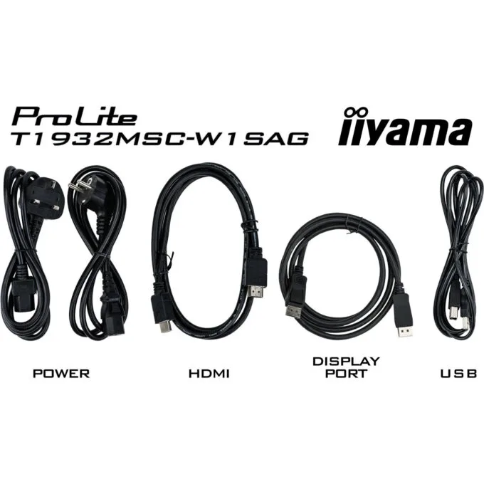IIYAMA ProLite T1932MSC-W1SAG - 19in (48.3 cm) 5:4 10pt Multi-Touch IPS Monitor, Anti-Glare, HDMI+DP+USB, White — image 11