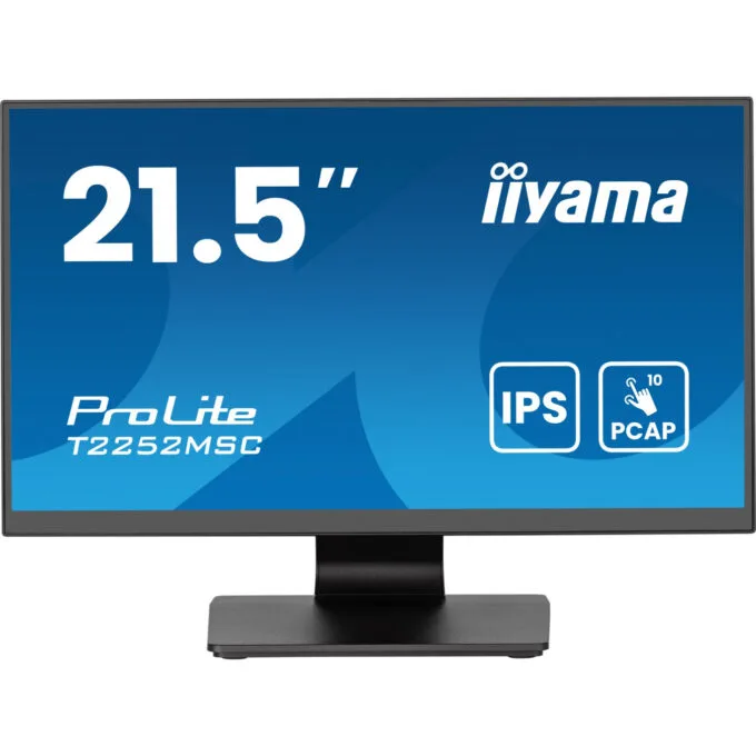 iiyama ProLite T2252MSC-B2AG - 21.5" Touch IPS Full HD Monitor, Edge-to-Edge Glass, HDMI+DP+2xUSB, Black — image 2