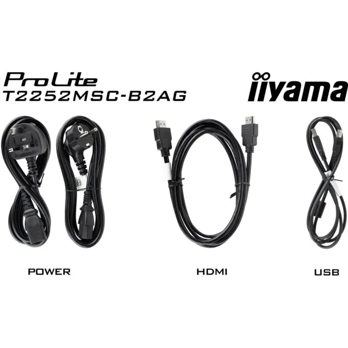 iiyama ProLite T2252MSC-B2AG - 21.5" Touch IPS Full HD Monitor, Edge-to-Edge Glass, HDMI+DP+2xUSB, Black — image 6