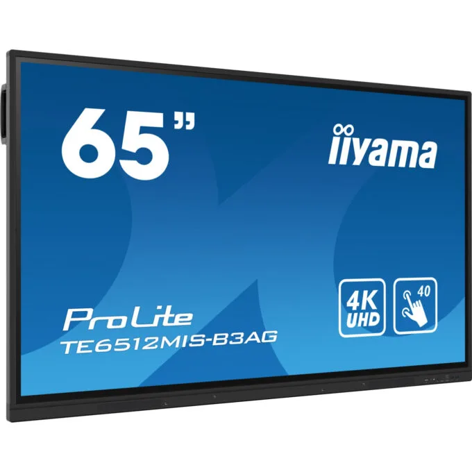 iiyama ProLite TE6512MIS-B3AG - 65-inch 4K UHD IPS Touchscreen, Android 11, 8GB RAM/32GB, Wi-Fi, Black — image 1