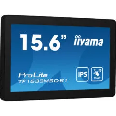 iiyama ProLite TF1633MSC-B1 - 15.6" IPS PCAP Touch Monitor, Full HD, HDMI+DP, Black