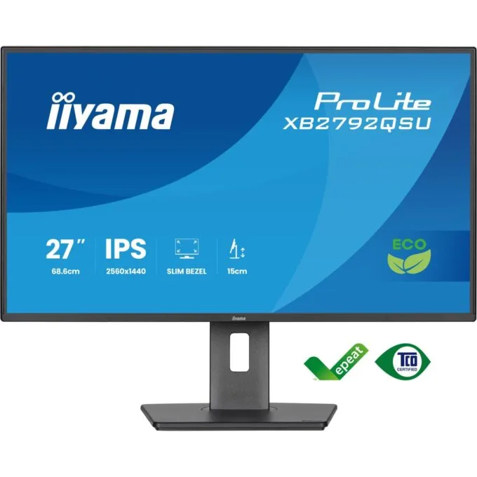 IIYAMA ProLite XB2792QSU-B1 27" QHD IPS 120Hz USB Hub - Black — image 2