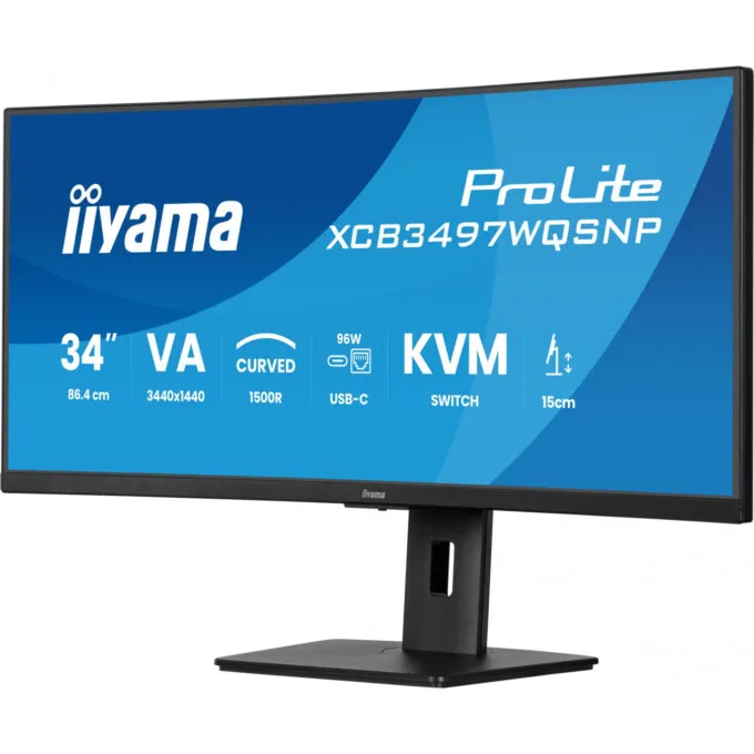 iiyama ProLite XCB3497WQSNP-B1 34" 3440x1440 120Hz VA Curved USB-C KVM — image 11