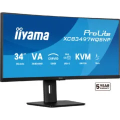 iiyama ProLite XCB3497WQSNP-B1 34" 3440x1440 120Hz VA Curved USB-C KVM