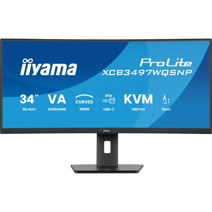 iiyama ProLite XCB3497WQSNP-B1 34" 3440x1440 120Hz VA Curved USB-C KVM — image 8