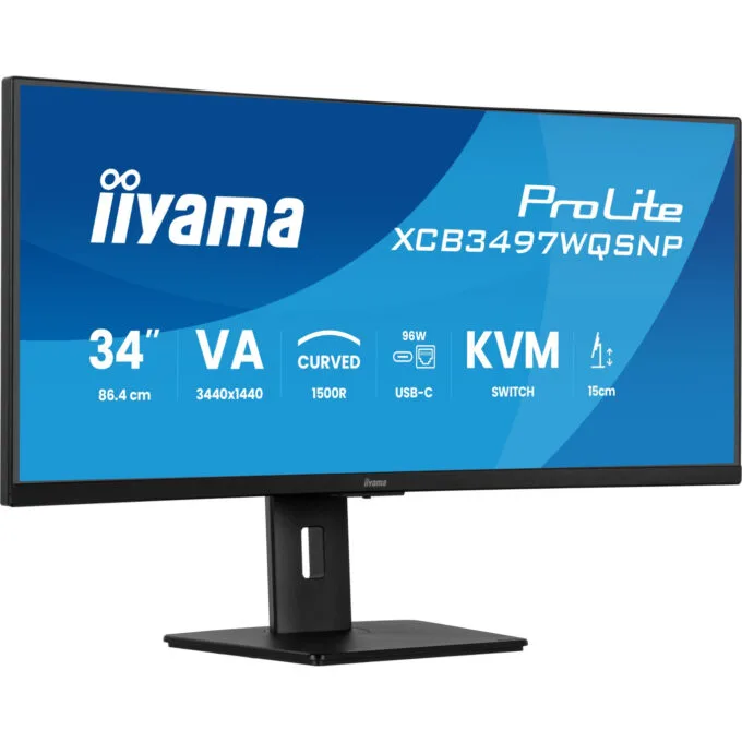iiyama ProLite XCB3497WQSNP-B1 34" 3440x1440 120Hz VA Curved USB-C KVM — image 10
