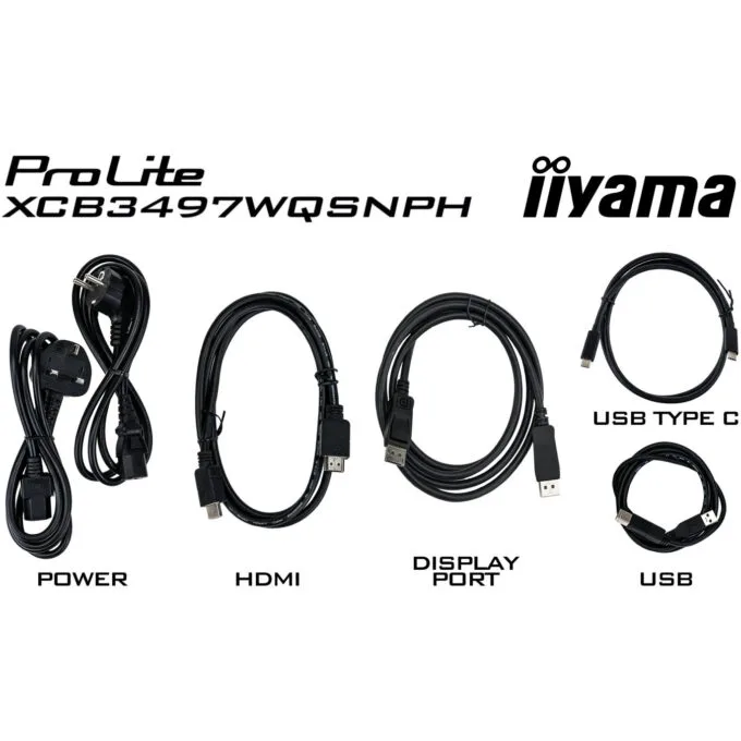 iiyama ProLite XCB3497WQSNPH - 34" (86.4cm) Curved UWQHD 21:9 VA Monitor, 120Hz, USB-C Dock, Windows Hello Camera, Black — image 9