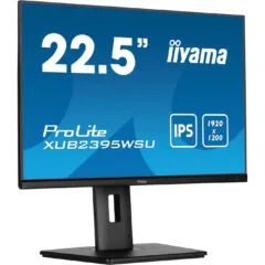 iiyama ProLite XUB2395WSU-B5 - 22.5" (57.1 cm) WUXGA IPS Monitor, 1920x1200, HDMI+DP, Height-Adjustable Stand, Black