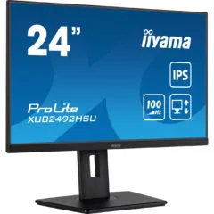 iiyama ProLite XUB2492HSU-B6 - XUB2492HSU-B6 - 24-inch FHD IPS, 100Hz, 4ms, HDMI/DP, 4xUSB, Height Adjustable, Black