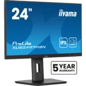 iiyama ProLite XUB2497HSN-B2 - 23.8in FHD IPS 100Hz 1ms USB-C (65W) RJ45 Speakers Pivot Height-Adjustable - Black