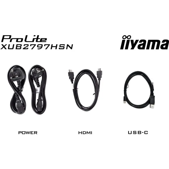 iiyama ProLite XUB2797HSN-B2 - 27in (68.6cm) FHD IPS 100Hz 1ms USB-C Dock, DP & HDMI, Built-in Speakers, Pivot/Height - Black — image 5