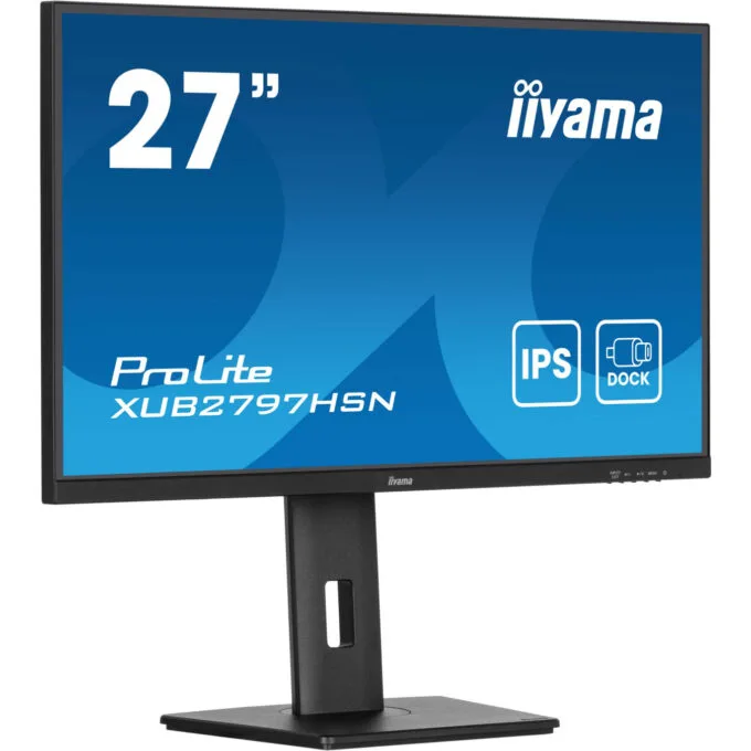 iiyama ProLite XUB2797HSN-B2 - 27in (68.6cm) FHD IPS 100Hz 1ms USB-C Dock, DP & HDMI, Built-in Speakers, Pivot/Height - Black — image 7
