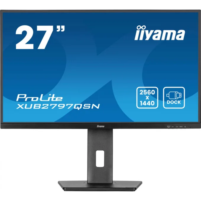 iiyama ProLite XUB2797QSN-B2 - 27" QHD IPS 100Hz 1ms USB-C 65W Dock - Black — image 2
