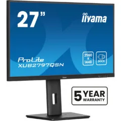 iiyama ProLite XUB2797QSN-B2 - 27" QHD IPS 100Hz 1ms USB-C 65W Dock - Black