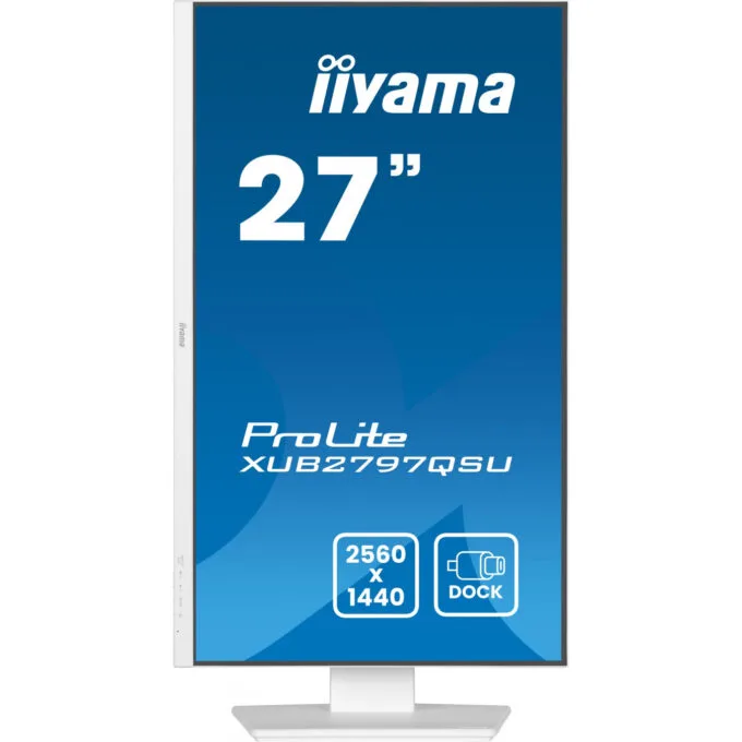 iiyama ProLite XUB2797QSU-W2 - 27-inch QHD IPS, 100Hz, 1ms, USB hub, HDMI 2.0 + DP1.4, White, Height-adjustable — image 7