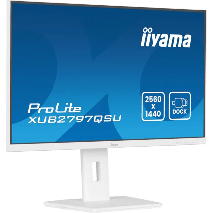 iiyama ProLite XUB2797QSU-W2 - 27-inch QHD IPS, 100Hz, 1ms, USB hub, HDMI 2.0 + DP1.4, White, Height-adjustable — image 9