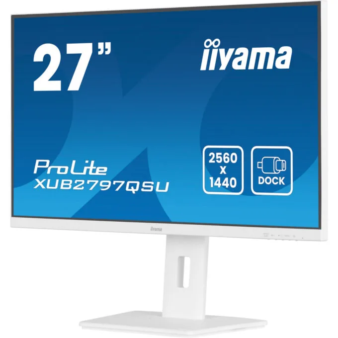 iiyama ProLite XUB2797QSU-W2 - 27-inch QHD IPS, 100Hz, 1ms, USB hub, HDMI 2.0 + DP1.4, White, Height-adjustable — image 10