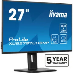 iiyama ProLite XUB2797UHSNP-B1 27" 4K IPS Monitor USB-C 96W KVM RJ45