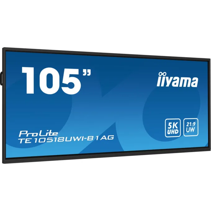 iiyama TE10518UWI-B1AG - 105-inch 21:9 5K UHD Interactive Touch LED VA, Android 8GB/64GB, Wi-Fi, USB-C PD 100W, Black — image 1