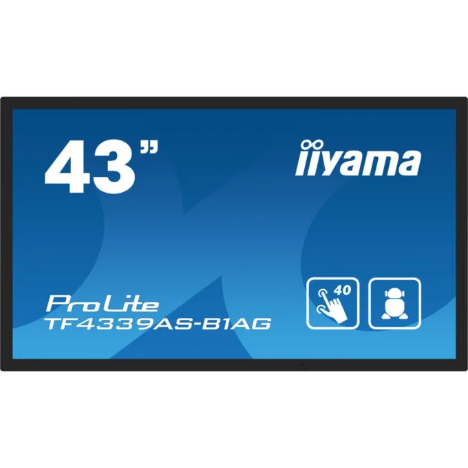 iiyama TF4339AS-B1AG - 43" 4K IPS M-Touch Display, Android 11, 4GB/32GB, Black, IP54 — image 2