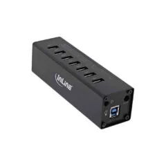 Inline 35395B USB 3.2 7-Port Aluminum Hub w/2.5A PSU Black