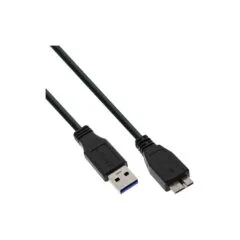 Inline 35415 1.5m USB 3.2 Gen1 A Male to Micro-B Male Cable Black