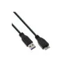 Inline 35415 1.5m USB 3.2 Gen1 A Male to Micro-B Male Cable Black