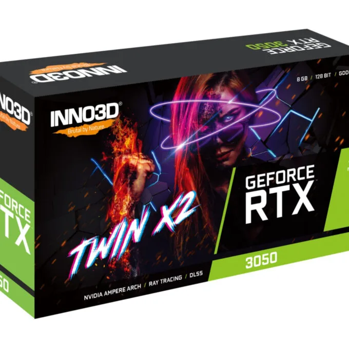 Inno3D GeForce RTX 3050 Twin X2 - 8GB GDDR6, 1777 MHz Boost, Black — image 2