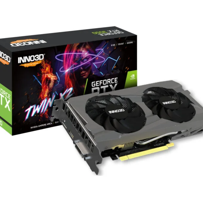 Inno3D GeForce RTX 3050 Twin X2 - 8GB GDDR6, 1777 MHz Boost, Black — image 3