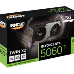 INNO3D GeForce RTX 5060 Ti TWIN X2 OC White - 8GB GDDR7, Boost 2572 MHz, Dual-Fan Dual-Slot